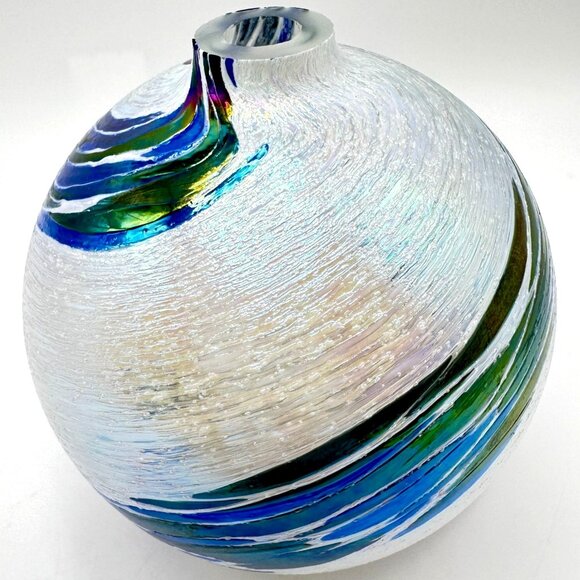 Hand-Blown Glass Eye Studio Art Glass Oil Lamp Glass Mt. St. Helens Ash 4 - Picture 14 of 16